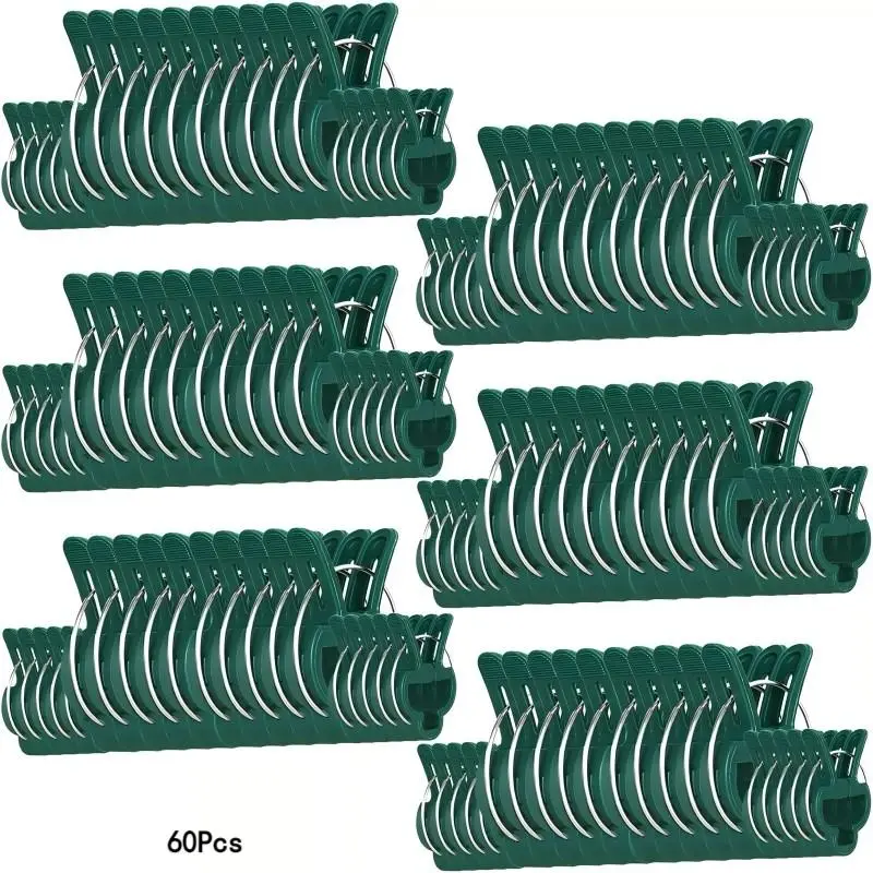 60-Pack Heavy Duty Plant Clips - Rustproof, Waterproof, Durable Garden Plant Support Clips for Securing Tomatoes, Vines for Garden Enthusiasts, Durability, Garden Enthusiast Efficient Gardening