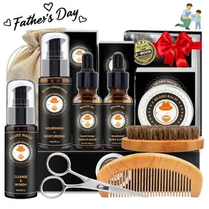 Beard Kit for Men Grooming & Care Set | Beard Oil, Balm, Wash, Brush & Comb | Perfect Father’s Day Gift for Dad, Husband & Boyfriend