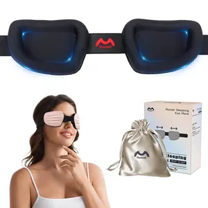 Fismool 3D Contoured Sleep Mask | 100% Blackout Eye Mask for Side Sleepers, Eyelash Extensions Friendly Ultra-Soft Night Blindfold for Dry Eyes