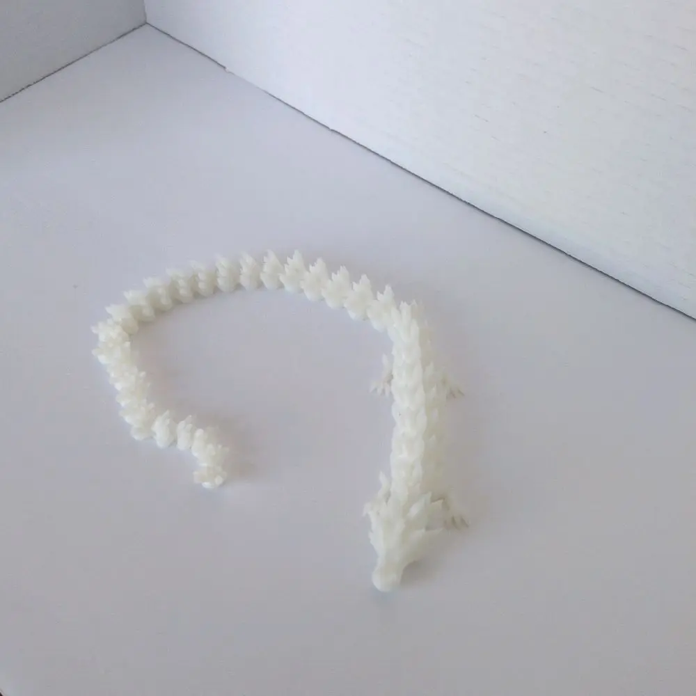 3d printed white dragon