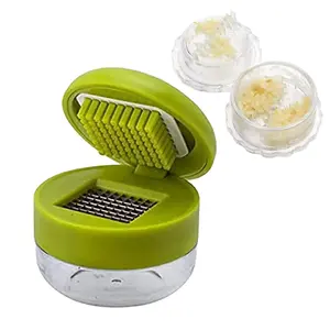 Manual Garlic Twister & Mincer - Compact Kitchen Prep Gadget for Garlic, Ginger, Onion, Herbs, Nuts (Indoor Recreation Kitchen Tool)
