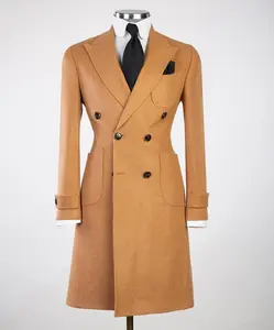 Warm Caramel Double Breasted Coat Menswear