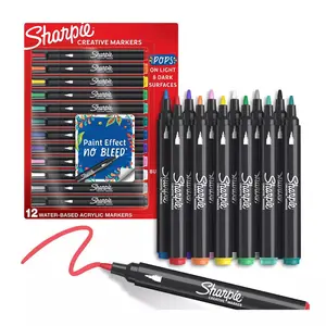 Sharpie 12pk Creative Markers Bullet Tip Multicolored: Permanent Medium Point Art & Stationery for Ages 8+