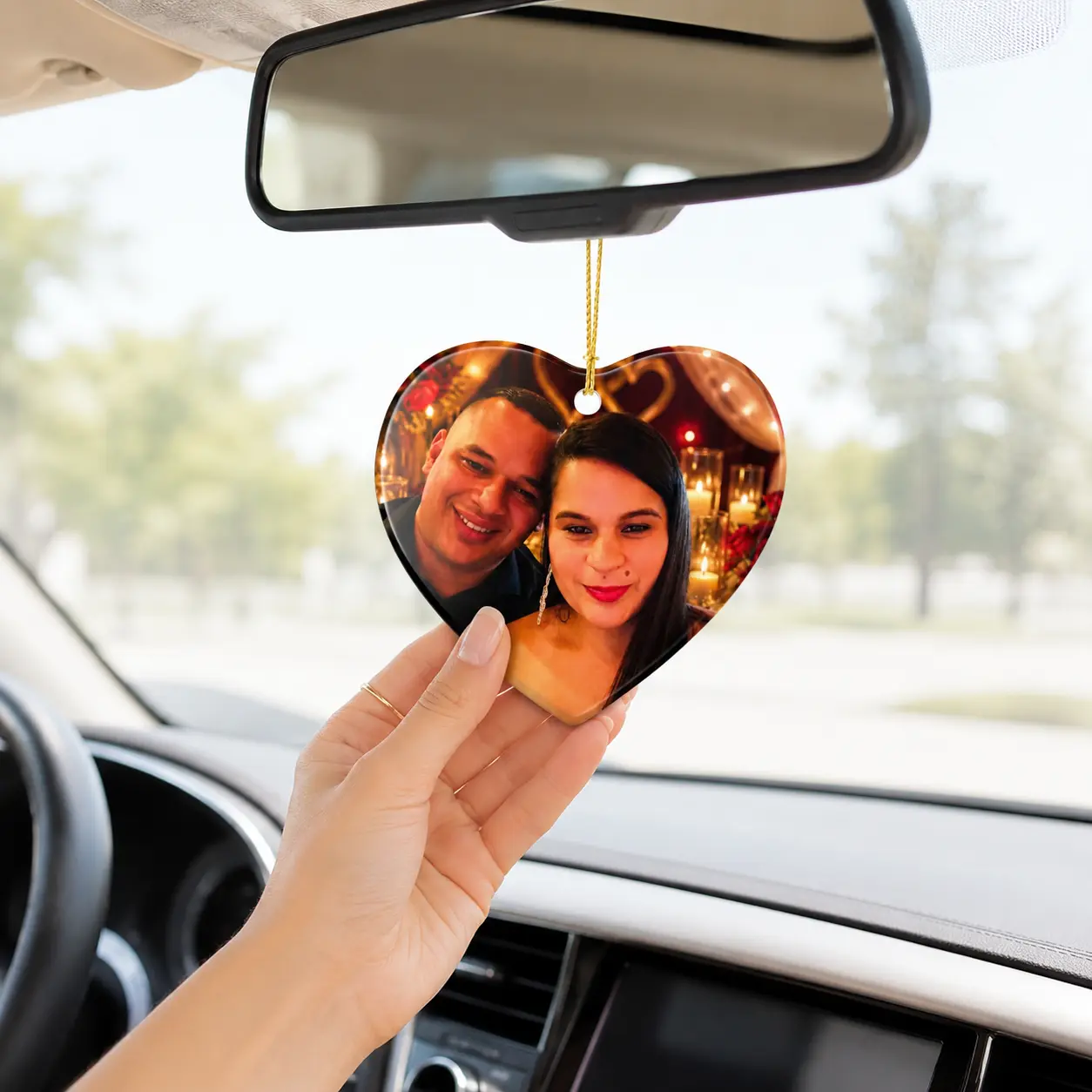 Custom Photo Heart Ornament | Ceramic Ornament, Personalized Photo Decoration