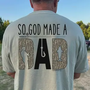 Camo So God Made A Dad Men's Short Sleeve Shirt, Southern Boy Co Shirt, Unisex Top Tee, Gift for Dad