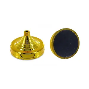 1-Hole Gold Desktop Flag Stand for 4x6 inch flag (Weighted)