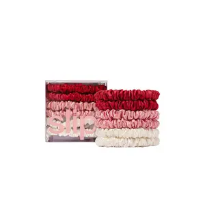 slip Pure Silk Skinny Scrunchies Set Of 6 in Sweetie