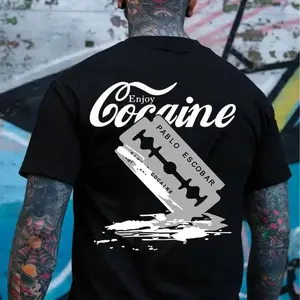 ENJOY PABLO ESCOBAR Black Print T-shirt