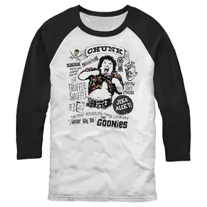 Men's The Goonies Chunk Truffle Shuffle Baseball Tee