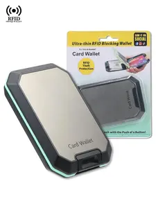 New Outings in Spring and Summer Travel Fashion Business Card Holder Card Wallet Case Money Clips Bank Cardholder RFID Blocking Cool Portable Aluminum Wallets for Men,A Must-have Holiday Gift for Friends