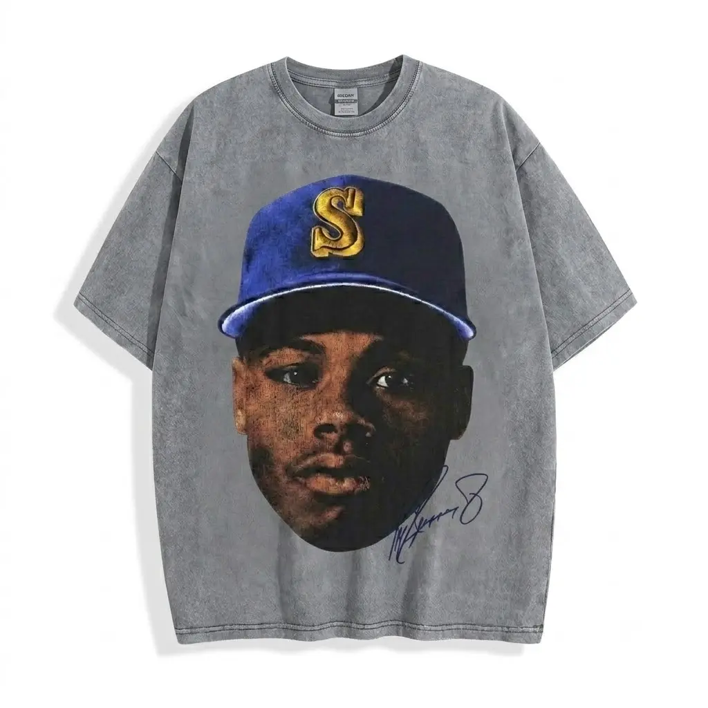 UrbanBase Co. Vintage 90s Sports Legend Graphic Tee - Heavyweight Oversized