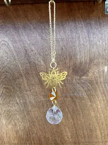 Bee Suncatcher Car Charm - The Mellow Market - Perfect for Your Car & Home! Rainbow Maker!