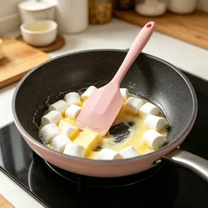 Random Color 1PC Silicone Kitchen Spatula – Non-Scratch Scraper for Batter, Cream, Dough & Sauce, Baking Essential