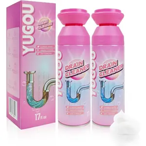 Foaming Drain Cleaner, Sink Cleaner and Deodorizer, Drain Clog Remover for Sinks, Shower Drains, Tubs (2pcs)
