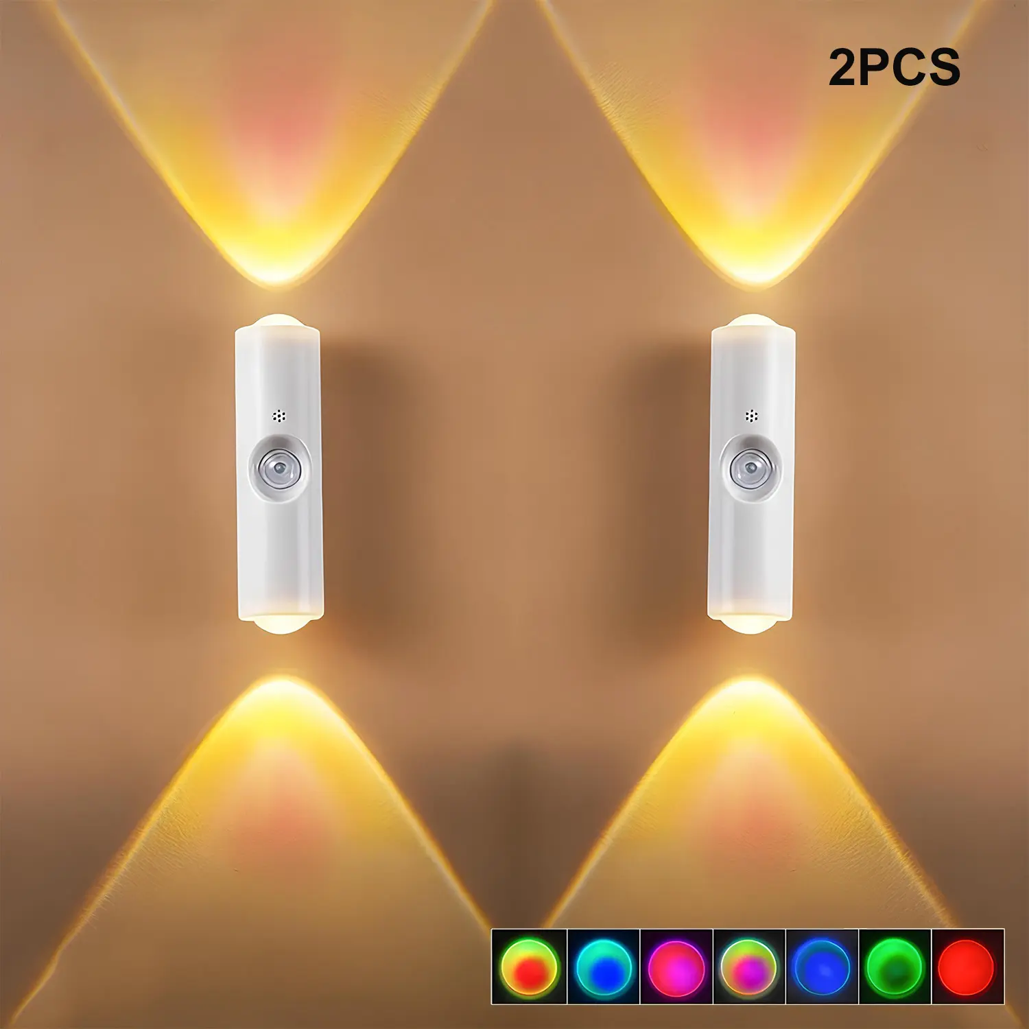 Smart Rechargeable LED Night Light with Motion Sensor - RGB Gradient Ambient Decorative, Dimmable Mood, Bedroom LED, Home Decor Night Lights, Magnetic Stick-On Wall Lamp, USB Charging, Long-Lasting Battery, Halloween Decor#SummerWins, Bedroom Led Lights