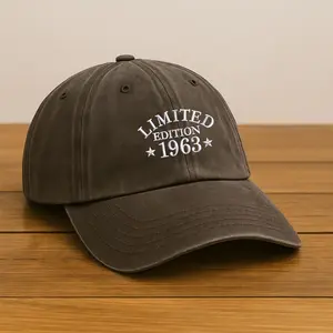 Custom Birthday Hat, Embroidered Age Cap, Personalized 50th 60th 70th Birthday Gift, Custom Year Mom Dad Hats, Milestone Birthday Cap Gifts