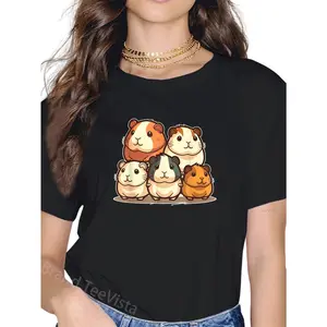 100% Cotton Cute, Kawaii Guinea Pig Family T-Shirt