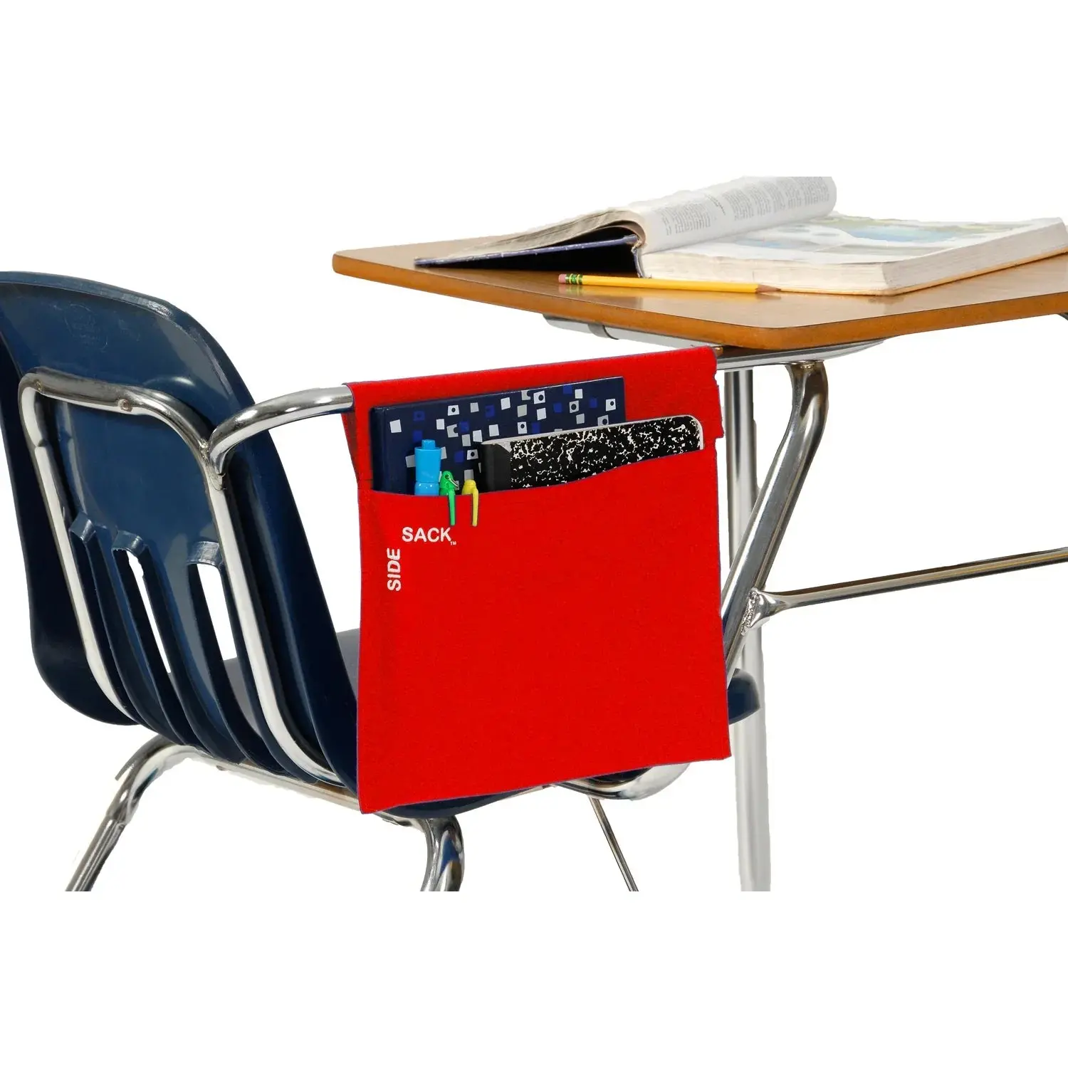 Seat Sack® Side Sack Hangable Student Accessory - Organizer Storage Bag, Expandable Hanging Desk Pocket, Home Supplies Organizer, Expandable Storage