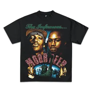 Mobb Deep Graphic Tee, Y2K Rap Streetwear T-Shirt, Unisex Crew Neck, Vintage Hip-Hop Graphic, Sports Style, Casual Cotton Fit