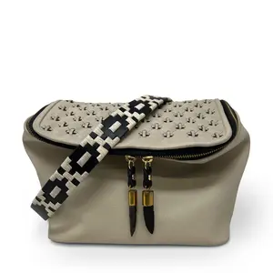 Mini Rough Night Crossbody - Chalk Lazer Criss Cross