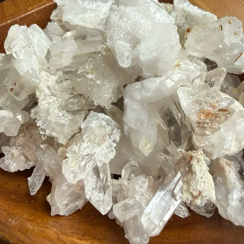 Set of 10-15  Quartz Crystals Fairy Quartz Clusters