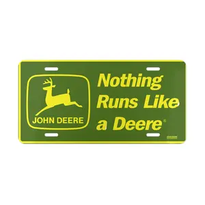 John Deere Green Field Tractor Tag License Plate, Metal License Plate, Gift for Him, Hunting Vanity Plate, Car Accessories, 12 x 6 with 4 holes
