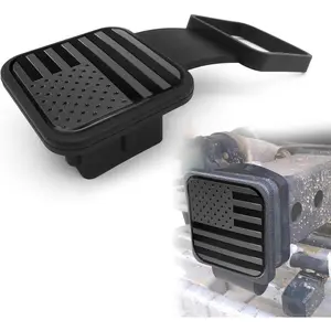 Trailer Hitch Cover-Dust-Proof Plug for 2 Inch Receiver Tube-Square Mouth Protection Cap (Black)