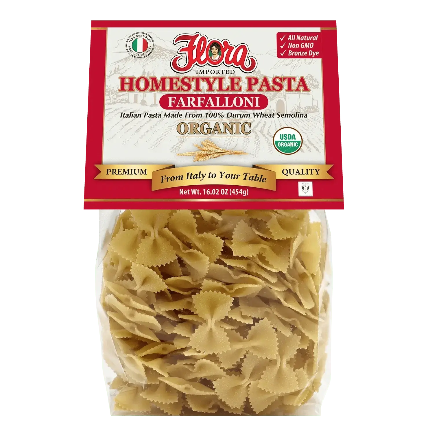 Homestyle Farfalloni Pasta - Organic - 16.02 oz