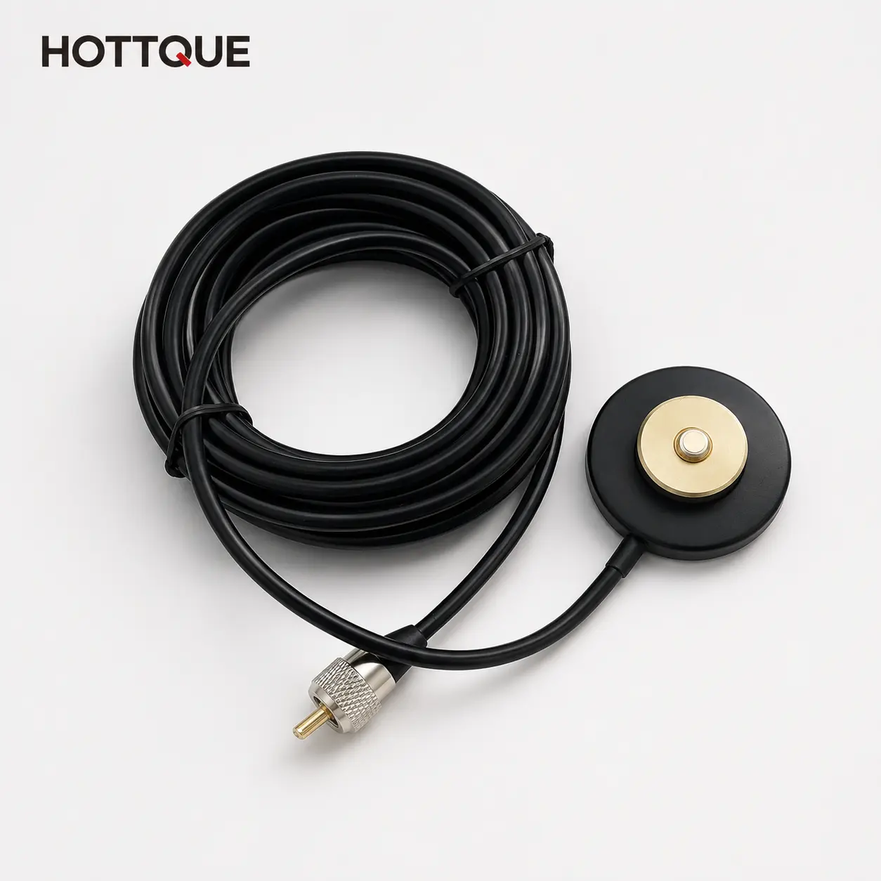 NMO Magnetic Antenna Mount with PL259 Connector, 5m/16.4ft Coaxial Cable, 5cm No-Drill Magnetic Base for Vehicle Mobile Radio Installation, Car Electronics Accessories, Cars Accessories