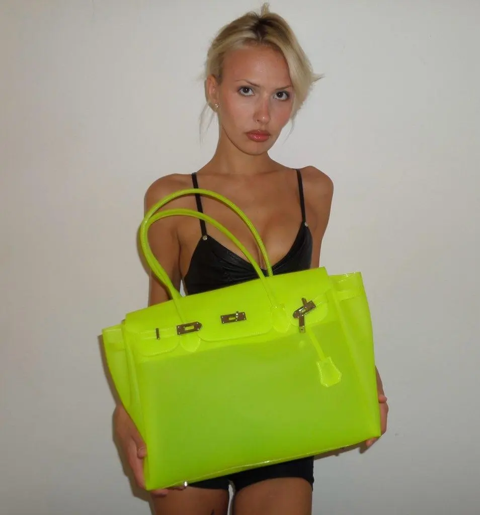 NEON LIME JELLY BAG