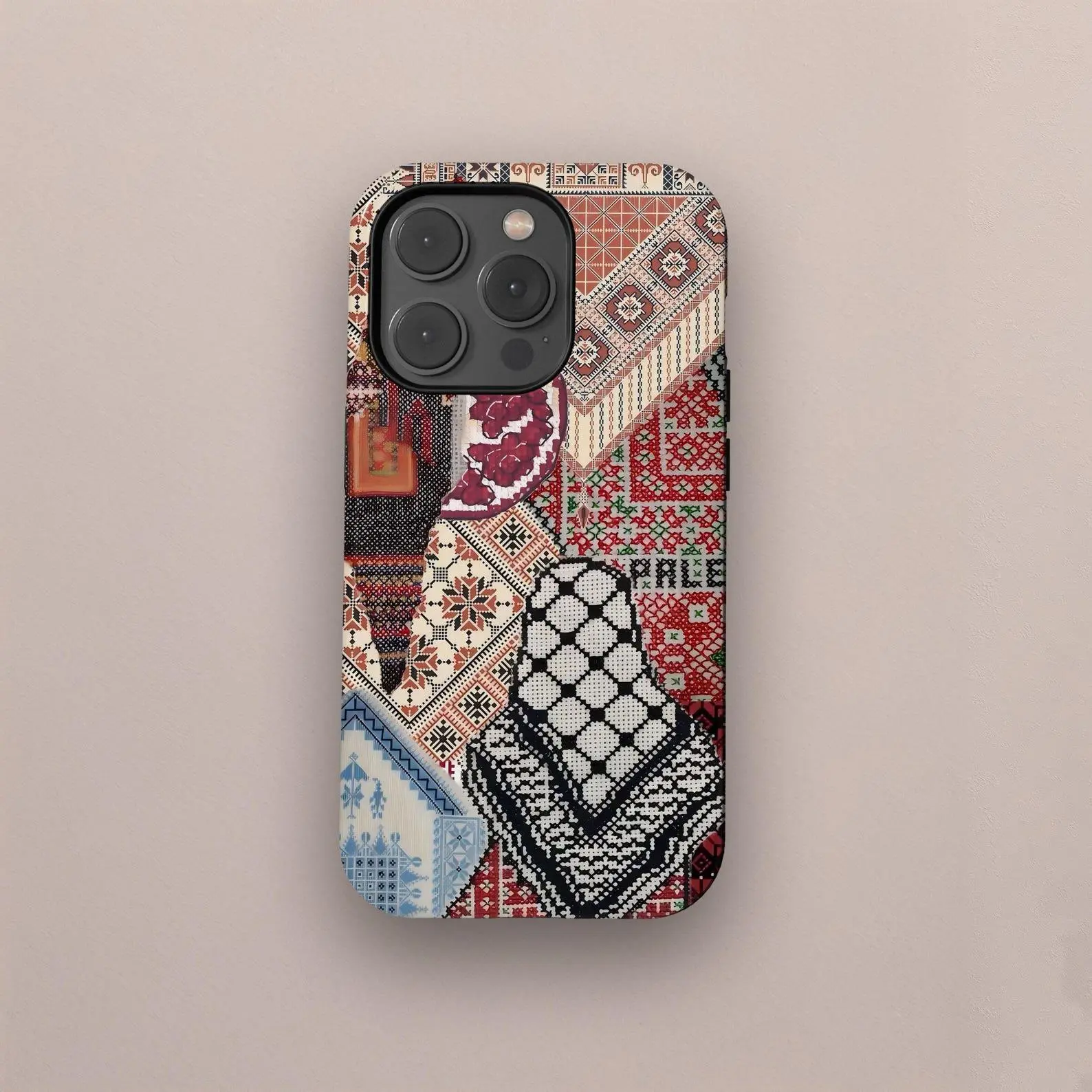 Keffiyeh Phone Case Palestinian Flag Art Palestine Cover for iPhone 17 16 15 14 13 12 11 Pro Max, Samsung S26 S25 S24 S23 S22 Ultra