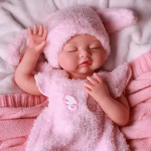BABESIDE Reborn Doll 12/16-inch Full Silicone Body with White Skin and Painted Hair Sleeping Reborn Doll Set Ideal as a Birthday Gift, Collectible, or Christmas Present
