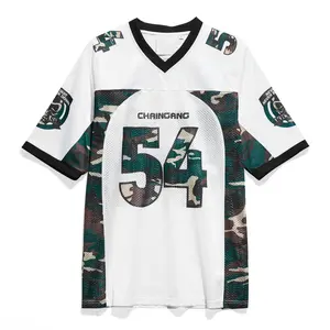 John Cena Chain Gang Camo Football Jersey V-Neck Spandex Mix Mesh Jersey