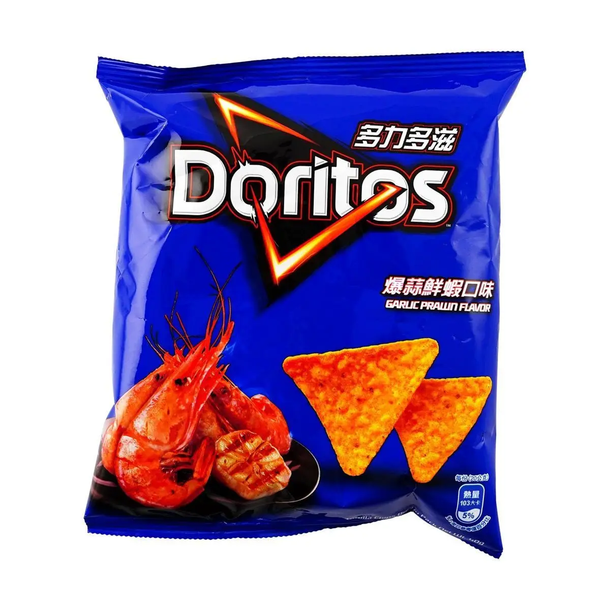 Doritos Taiwan Garlic Shrimp Flavored Tortilla Chips 40g - Spicy Snack Pack
