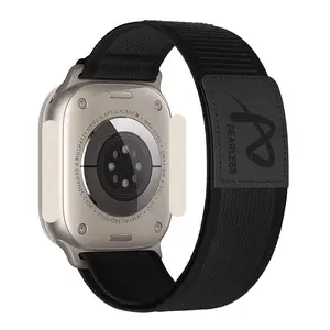 Nylon Fabric Magnetic Watch Band, Wearable Accessory with Magnetic Close Secure Closure, Durable Breathable Stylish Fit for 44-49mm Large Smart Watches, Ideal for Active Lifestyle