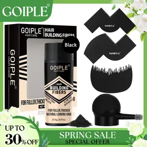 【Spring Glow-Up】Men's Hair Building Fibers Set -Instant Hair Thickening Powder Natural Haircare Styling for Fuller Looking Hair Fathersdaygift (Black) Love At First Find