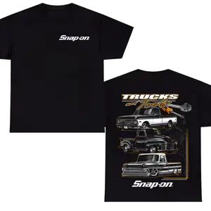 Snap-on Trucks and Tools T-Shirt – Snap-on Classic Pickup Truck Mechanic Graphic Tee, Soft Cotton Blend Shirt, Garage Automotive Car Culture Apparel for Men & Women, Truck Lover Gift