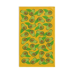 Slightly Subtle Sunny Avocado Hand Towel, Kitchen Decor, Gift for Foodies, Summer Vibes, Eco-Friendly Home Accessory, Vibrant Kitchen Towel