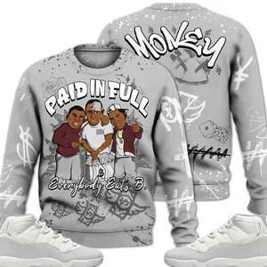 11 Grand Finale Sweatshirt, Grand Finale 11s Outfist Shirt, Money Paid In Full Outfits Streetwear Unisex Sneaker Matching Sweatshirt Clothes Fabric
