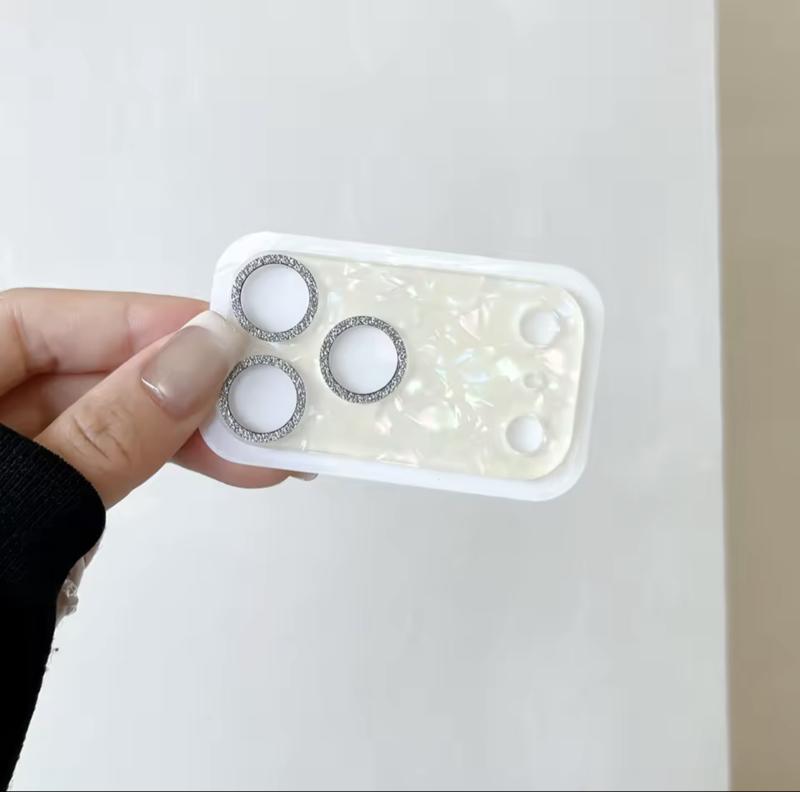 Iridescent Shining Rhinestone Camera Lens Protector for iPhone 17 Series Lens Film