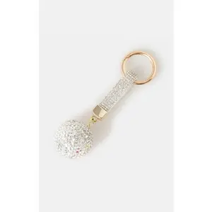 Pave Disco Ball and Tag Bag Charm