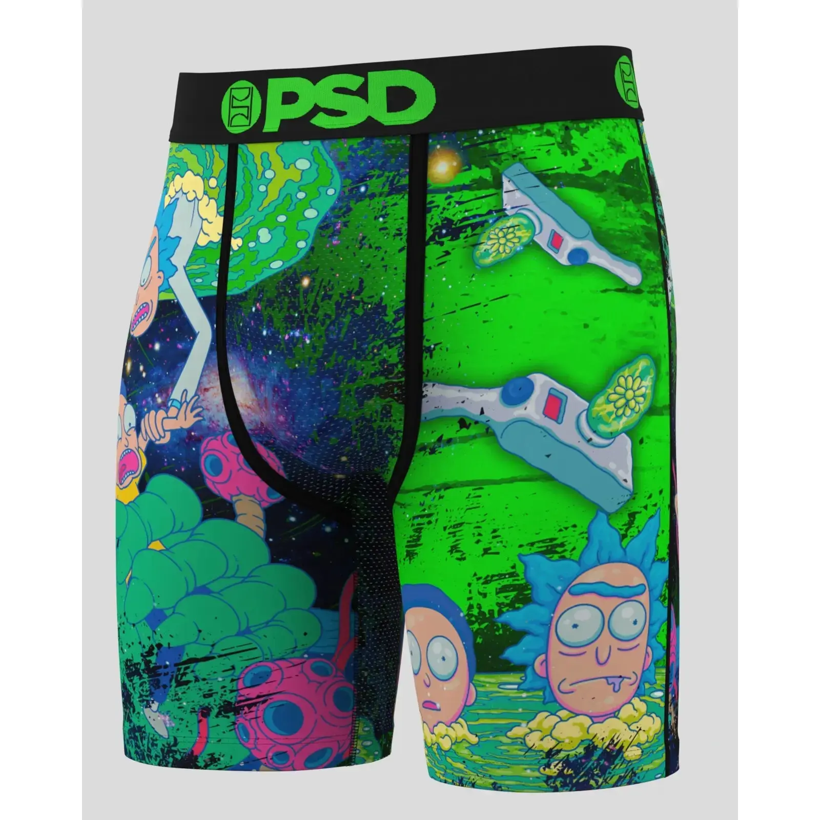 PSD Mens Rick & Morty Portal Void Boxer Brief - Standard Length 7 Inch Inseam, Soft and Breathable Poly Blend Fabric
