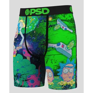 PSD Mens Rick & Morty Portal Void Boxer Brief - Standard Length 7 Inch Inseam, Soft and Breathable Poly Blend Fabric