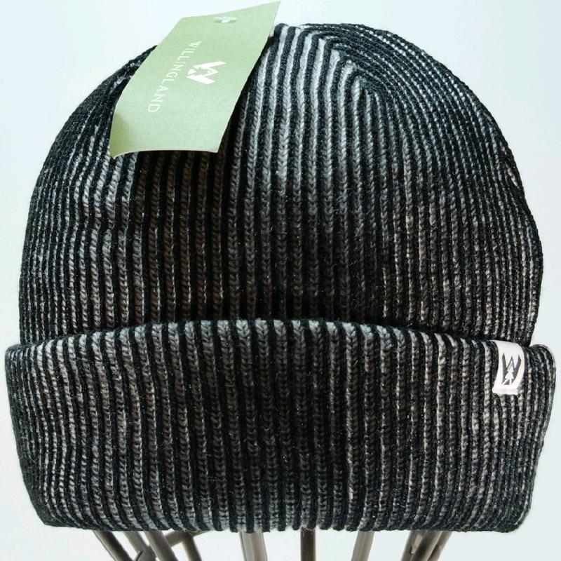 Willingland Beanie Hat for Women and Men Fall/Winter Collection Embroidered Toboggan Hat in Blue/Black & Off White/Black Warm Cozy Cotton Material