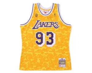 BAPE x Mitchell & Ness Los Angeles Lakers Jersey Yellow