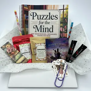 Cozy Puzzle Subscription Box (Large Print Book + Treats + Gifts) – Relaxing Brain Games