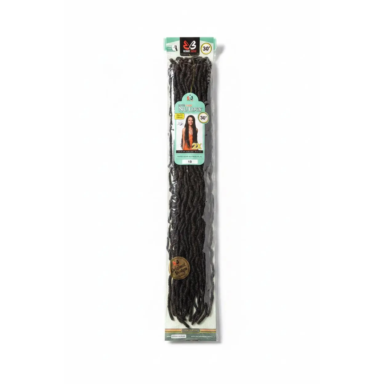 Bobbi Boss NU LOCS 30” 2X Crochet Hair – Color 1B