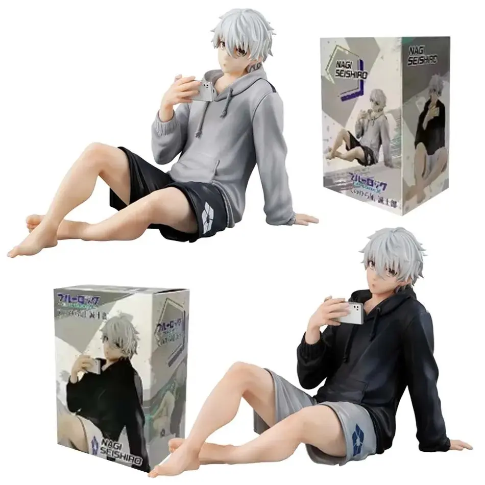 New  Blue Lock Action Figures Nagi Seishiro Anime Figure Sitting Figurine PVC Collectible Model Kids Doll Toys Gift