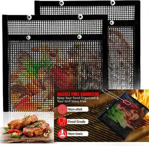 Pit Pack Mesh Grill Bags (2 Pc) | Reusable Non-Stick Grilling Pouch | Ideal for BBQ & Outdoor Cooking | Pit Pouch