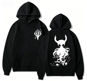 "Limited Hollow Knight Game Graphic Zipper Hoodie | Gothic Vintage Zip Up Sweatshirt, Stylish Fall & Winter Fashion for Men & Women, Comfortable Casual Pullovers, Perfect for Parties & Daily Wear"
